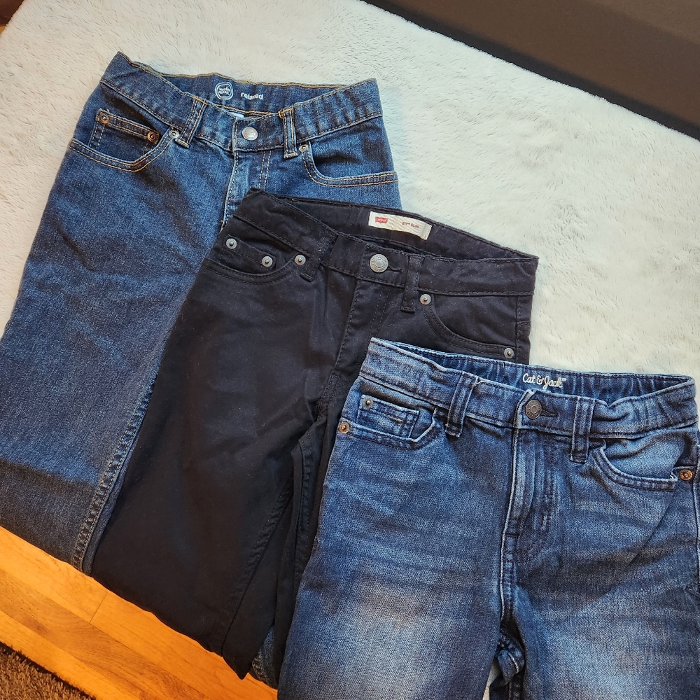 B1G1 Size 7 Jeans Bundle of 3! Wondernation | Levi's | Cat & Jack - Picture 3 of 3